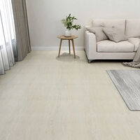 vidaXL Självhäftande golvplankor 55 st PVC 5,11 m² gräddvit