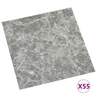 vidaXL Självhäftande golvplankor 55 st PVC 5,11 m² betonggrå