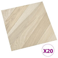 vidaXL Självhäftande golvplankor 20 st PVC 1,86 m² beige ränder