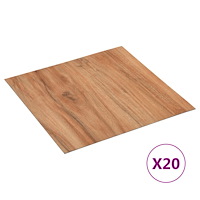 vidaXL Självhäftande golvplankor 20 st PVC 1,86 m² ljus träfärg