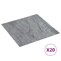 vidaXL Självhäftande golvplankor 20 st PVC 1,86 m² ljusgrå