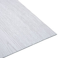 vidaXL Självhäftande golvplankor 20 st PVC 1,86 m² vit