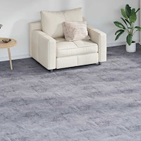 vidaXL Självhäftande PVC-golvplankor 5,21 m² 2 mm cementgrå