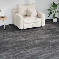 vidaXL Självhäftande PVC-golvplankor 5,21 m² 2 mm glansig grå