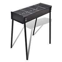 vidaXL Kolgrill rektangulär svart 75x28 cm