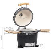 vidaXL Grillrök Kamado 44cm keramisk