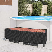 vidaXL Spatrappa konstrotting 92x45x25 cm svart