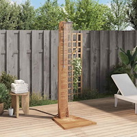 vidaXL Utomhusdusch massiv teak 70x75x204 cm