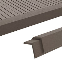 vidaXL Ytterhörnlist 5 st WPC 170 cm mörkbrun