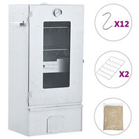 vidaXL Röktunna och grill med 1 kg träflis 44,5x29x83 cm