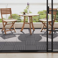 vidaXL Trall 10 st grå 30x30 cm massivt akaciaträ