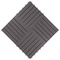 vidaXL Trall 10 st grå 30x30 cm massivt akaciaträ