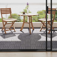 vidaXL Trall 10 st grå 30x30 cm massivt akaciaträ