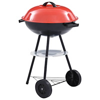 vidaXL Portabel kolgrill med hjul XXL 44 cm