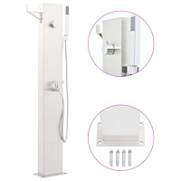 vidaXL Utedusch 110 cm rostfritt stål