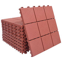 vidaXL Trall 10 st röd 30,5x30,5 cm plast