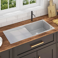 vidaXL Handgjord diskho rostfritt stål