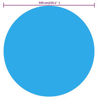 vidaXL Poolöverdrag rund 549 cm PE blå