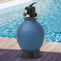 vidaXL Sandfilter och 6-vägsventil blå 460 mm