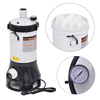 vidaXL Filterpump för pool 185 W 4,4 m³/tim