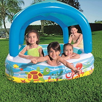 Bestway Bestway Lekpool med tak 140x140x114 cm blå 52192