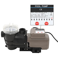 vidaXL Poolpump med timer svart 0,25 HK 8000 L/tim