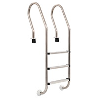 vidaXL Poolstege 3 steg rostfritt stål 304 120 cm