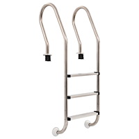 vidaXL Poolstege 3 steg rostfritt stål 304 120 cm