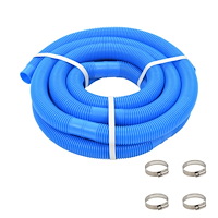 vidaXL Poolslang med klämmor 38 mm 6 m blå