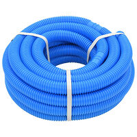 vidaXL Poolslang med klämmor 38 mm12 m blå