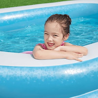 Bestway Bestway Uppblåsbar pool 262x175x51cm blå och vit