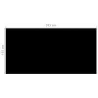 vidaXL Poolskydd svart 975x488 cm PE