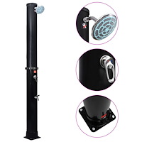 vidaXL Soldusch med duschhuvud och kran 40 L