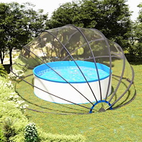 vidaXL Poolkupol 559x275 cm