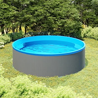 vidaXL Plaskpool 350x90 cm grå