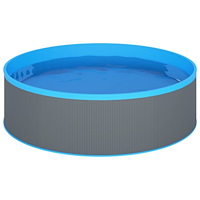 vidaXL Plaskpool 350x90 cm grå