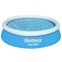 Bestway Bestway Uppblåsbar pool Fast Set rund 183x51 cm blå