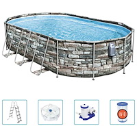 Bestway Bestway Poolset Comfort Jet Series oval 610x366x122 cm