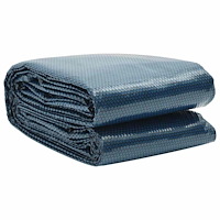 vidaXL Värmeduk för pool PE 800x500 cm svart och blå