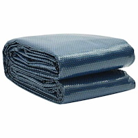 vidaXL Värmeduk för pool PE 800x500 cm svart och blå