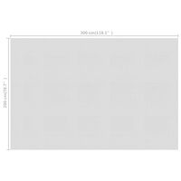 vidaXL Värmeduk för pool PE 300x200 cm grå