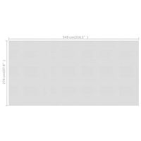 vidaXL Värmeduk för pool PE 549x274 cm grå