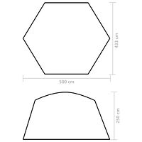 vidaXL Pooltält tyg 500x433x250 cm grön