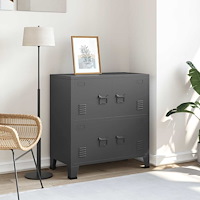 vidaXL Industriellt förvaringsskåp antracit 75x40x80 cm stål