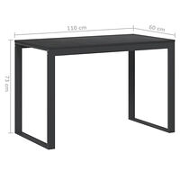 vidaXL Datorbord svart 110x60x73 cm spånskiva