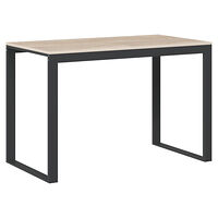 vidaXL Datorbord svart och ek 110x60x73 cm spånskiva