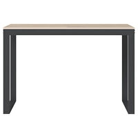 vidaXL Datorbord svart och ek 110x60x73 cm spånskiva