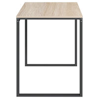 vidaXL Datorbord svart och ek 110x60x73 cm spånskiva