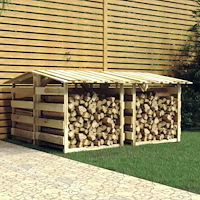 vidaXL Pergola med tak 4 delar 100x90x100 cm impregnerad furu