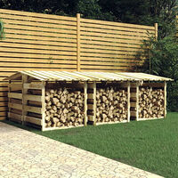 vidaXL Pergola med tak 6 delar 100x90x100 cm impregnerad furu